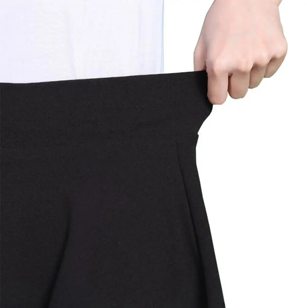 Women Skirt Solid Color Sexy High Waist Stripe Midi Pleated Skirts Girls Black White A Line Mini School Skirt Uniform Large Size
