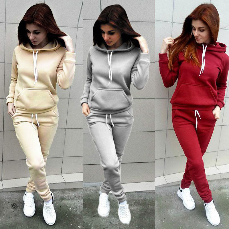 Casual Sweatshirt Ladies Sweat Suit Jogging Set Elegant Women Set Hoodies Sports Tops Pants Run Tracksuit Hot Sale