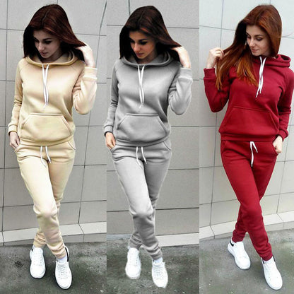 Casual Sweatshirt Ladies Sweat Suit Jogging Set Elegant Women Set Hoodies Sports Tops Pants Run Tracksuit Hot Sale