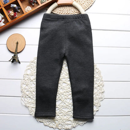Sale Baby Girls Winter Leggings Children Plus Velvet Pants Thicken Warm Long Trousers for Kids Skinny Pencil Pants 0-3 Year