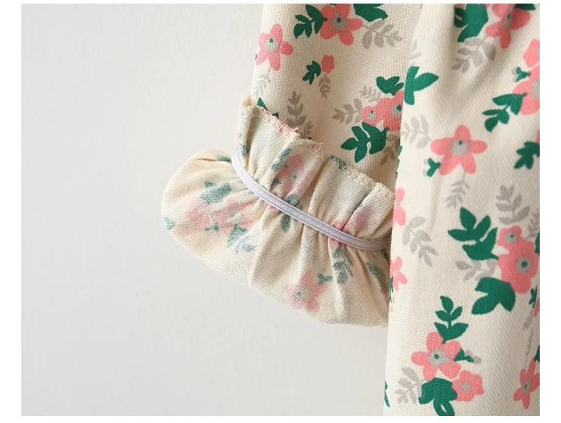 Spring newborn baby girl clothes floral long-sleeved dress for girls baby clothing 1 year birthday princess dress + lace shawl