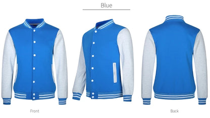 Baseball Jackets Men New Fashion Design Slim Fit College Varsity Coat Women's Jacket Support Custom Print Photo/Text