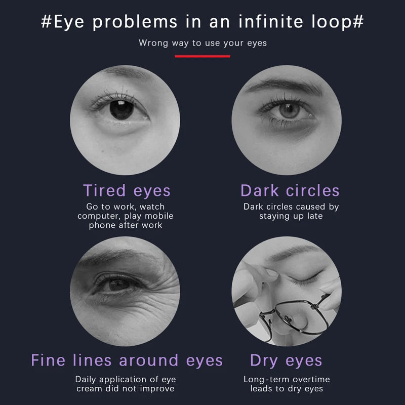 Smart Eye Massager Electric Bluetooth Airbag Vibration Hot Compress Air Pressure Eye Care Massager Relaxation Massage Glasses