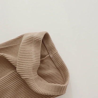 BOBOTCNUNU Baby Pants 2024 Knitted Candy Color Bottoms Outfits Toddler Girls Ribbed Leggings Striped Casual Trousers