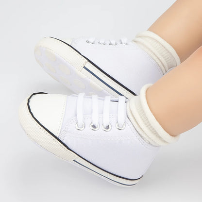 Meckior New Baby Canvas Sneakers Anti-slip Soft Plaid Baby Boy Girl Shoes Newborns First Walkers Infant Baby Unisex Casual Shoes