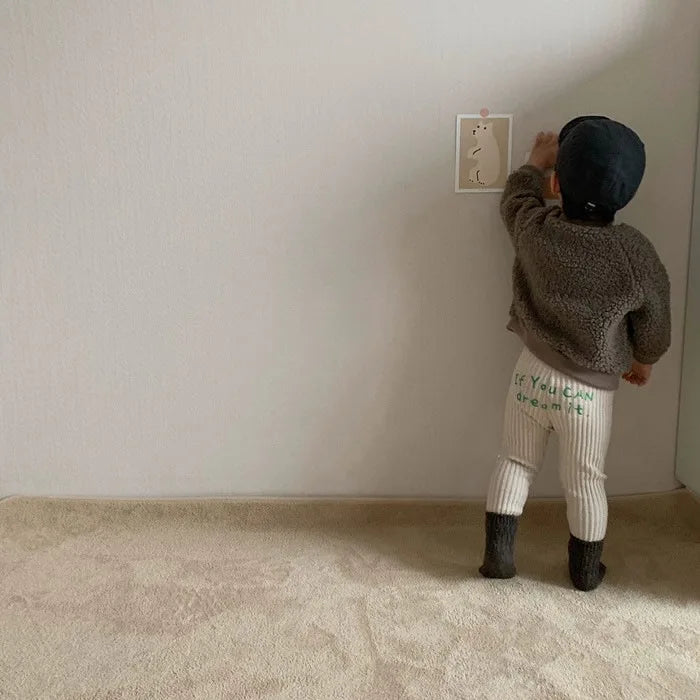 Baby Leggings Children Pants Baby Letter Print Embroidery Bottoms Toddler Girl Leggings Boy Clothes For Kids 2025 Spring New