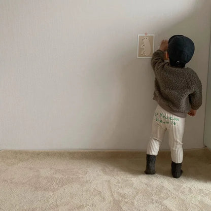 Baby Leggings Children Pants Baby Letter Print Embroidery Bottoms Toddler Girl Leggings Boy Clothes For Kids 2025 Spring New