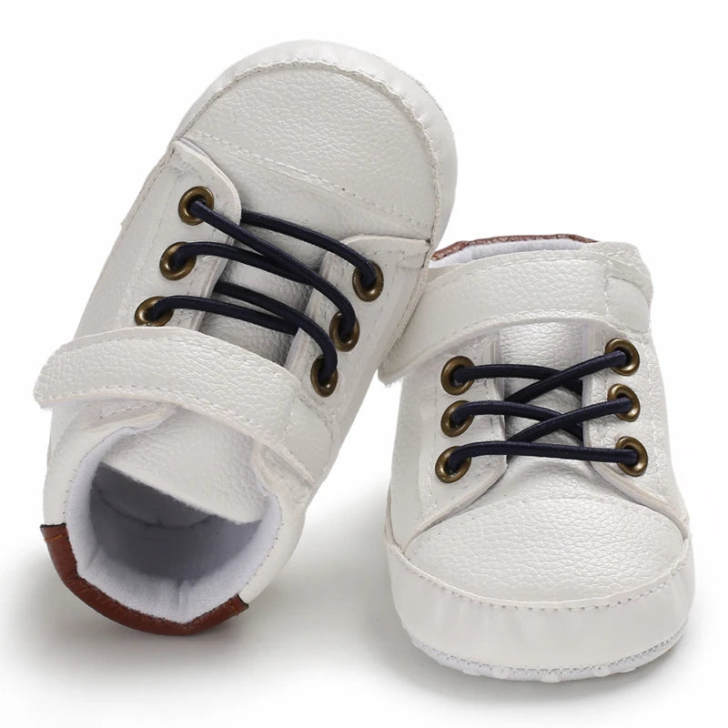 Baby Boy Spring Autumn Casual Flat Leather Shoes 0-18M Newborn Infant Toddler Anti Slip Crib Shoes First Walkers