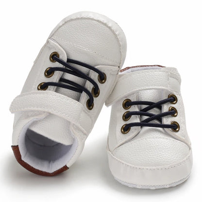 Baby Boy Spring Autumn Casual Flat Leather Shoes 0-18M Newborn Infant Toddler Anti Slip Crib Shoes First Walkers