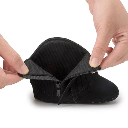 KIDSUN Baby Booties Girl Boy Pre walker Solid Infant Toddler First Walkers Soft Sole Anti-slip Boots Newborn Moccasin