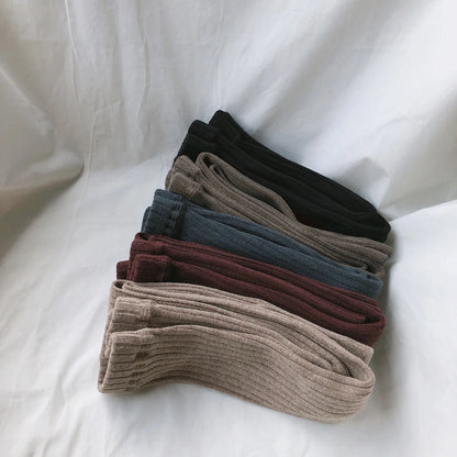 Baby Girls Leggings Kids Casual Long Pants For Toddler Kids Girls Skinny Trousers All-match Ribbed Cotton Legging Pant