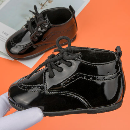 New Baby Shoes Retro Leather Boy Girl Shoes Toddler Rubber Sole Anti-slip First Walkers Newborn Infant Baby Crib Shoes
