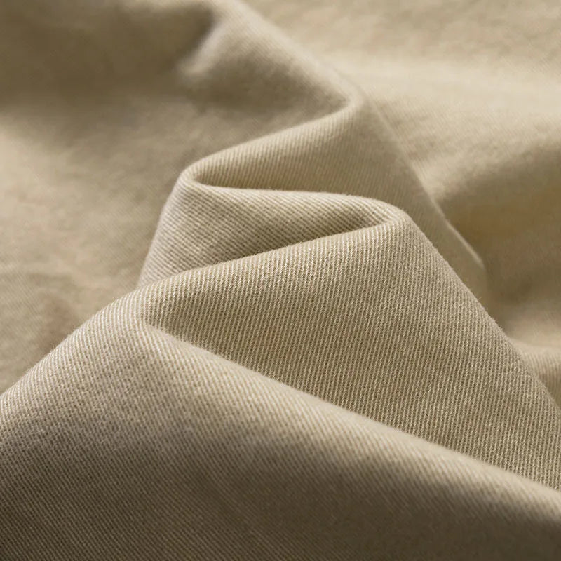 2025 Summer Men's Baggy Multi Pocket Military Cargo Shorts Male Cotton Khaki Men's Tactical Shorts Short Pants 30-38 No Belt