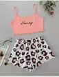 Hot Women's Sleepwear Cute Cartoon Print Short Set Pajamas for Women Pajama Set Sweet Short Sleeve V-Neck & Shorts Summer Pajama