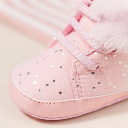 Winter New Baby Boy Girl Boots Cotton Soft-Sole Non-Slip Warm Toddler First Walkers Infant Crib Shoes
