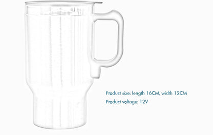 Heated Travel Mug Car Heating Cup 500ml Stainless Steel 12V Travel Electric Coffee Tea Cup Insulated Heated Thermos Mug