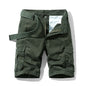 2025 Summer Men's Baggy Multi Pocket Military Cargo Shorts Male Cotton Khaki Men's Tactical Shorts Short Pants 30-38 No Belt