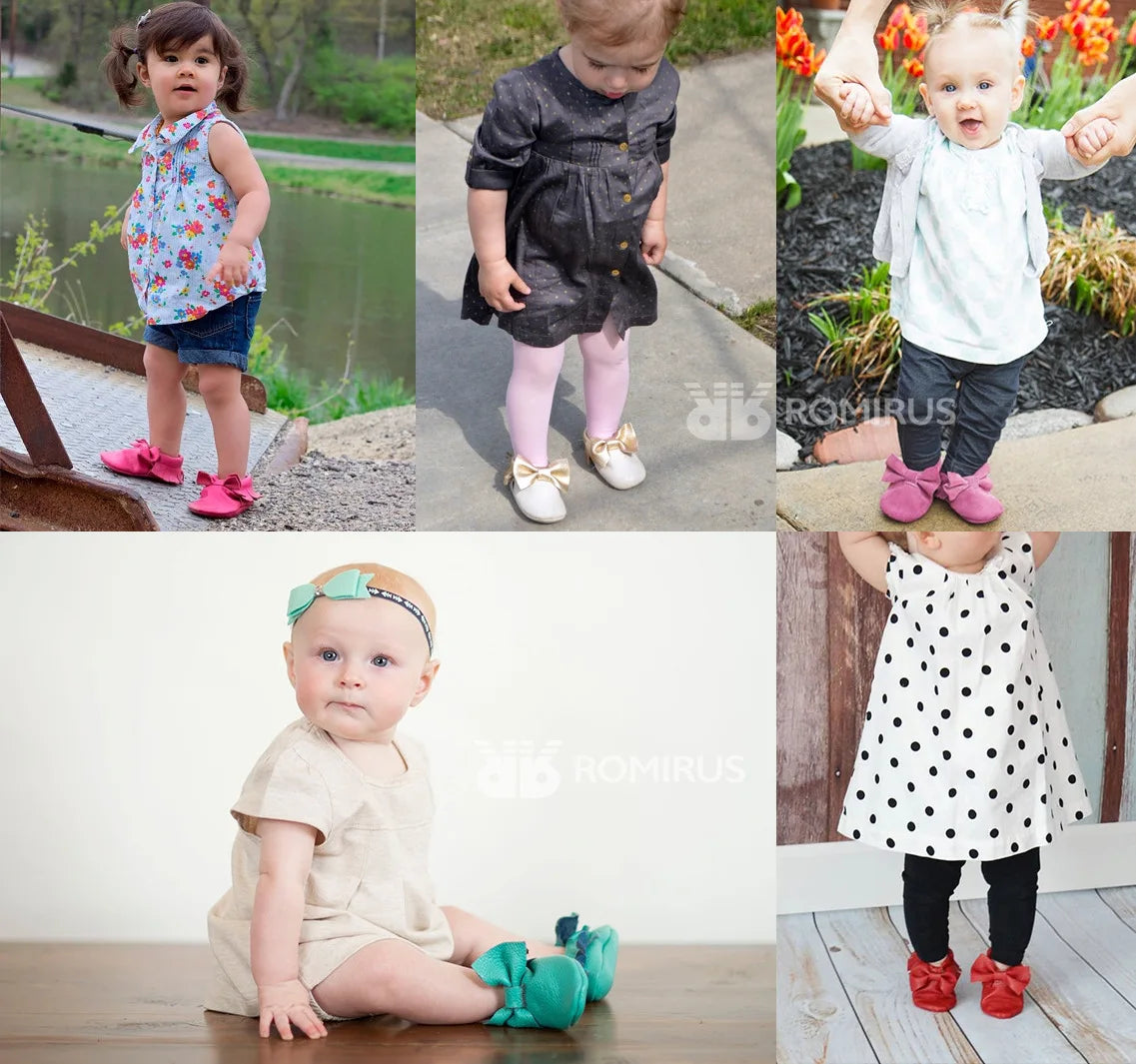 Meckior Baby Shoes Newborn Infant Boy Girl First Walker PU Sofe Sole Princess Bowknot Fringe Toddler Baby Crib Shoes Casual