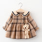 2025 Fall Newborn Baby Girl Dress Clothes Toddler Girls Princess Plaid Birthday Dresses For Infant Baby Clothing 0-2y Vestidos