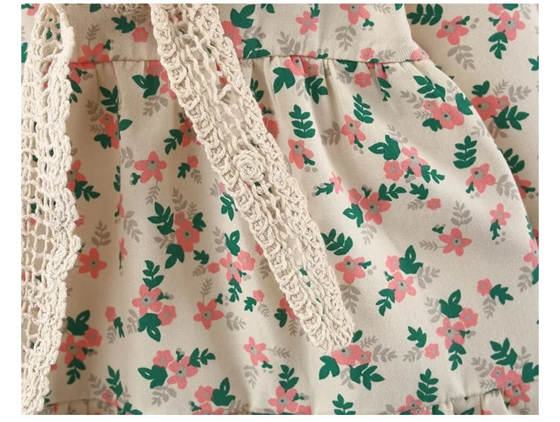 Spring newborn baby girl clothes floral long-sleeved dress for girls baby clothing 1 year birthday princess dress + lace shawl