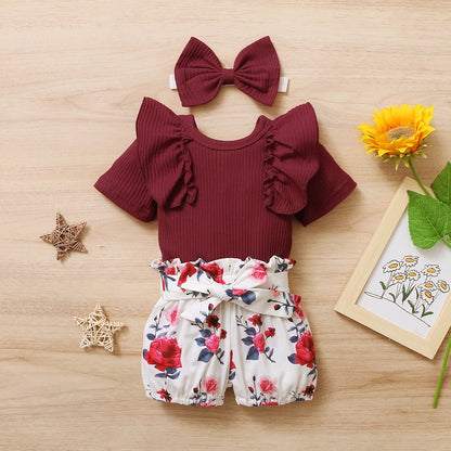 3Pcs Baby Girl Clothes Set Newborn Kids Clothing Children Toddler Girl Clothes Babe Girl Outfits Infant New Born Clothes