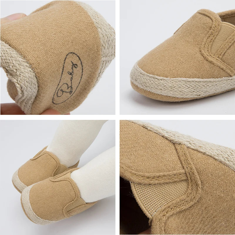 New Baby Shoes Boys Girls Casual Shoes Soft-sole Non-slip PU Leather Cotton Infant First Walkers Crib 4-colors Newborn