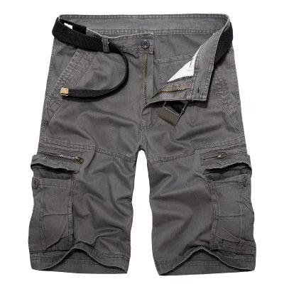 Men's Military Cargo Shorts Summer army green Cotton Shorts men Loose Multi-Pocket Shorts Homme Casual Bermuda Trousers 40