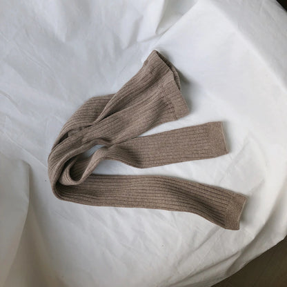 Baby Girls Leggings Kids Casual Long Pants For Toddler Kids Girls Skinny Trousers All-match Ribbed Cotton Legging Pant