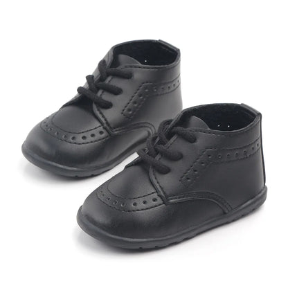 New Baby Shoes Retro Leather Boy Girl Shoes Toddler Rubber Sole Anti-slip First Walkers Newborn Infant Baby Crib Shoes
