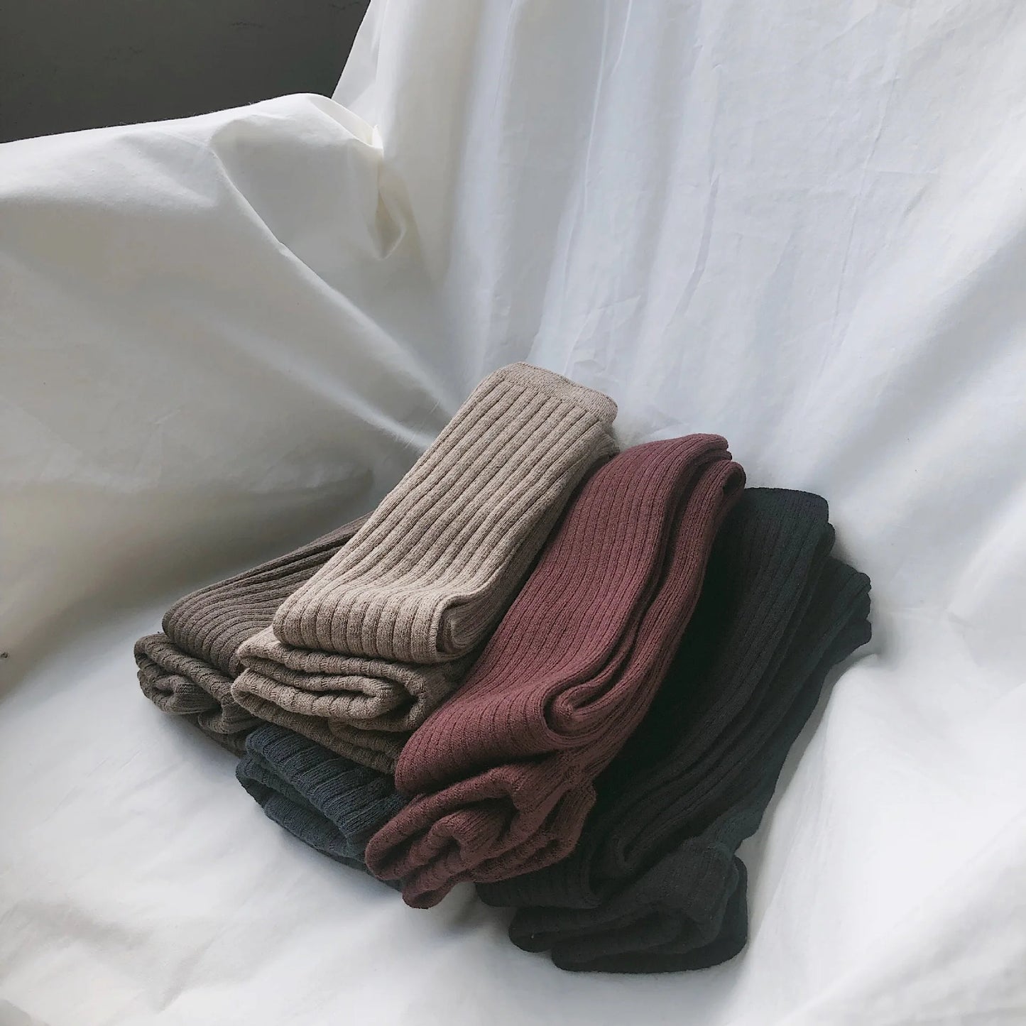 Baby Girls Leggings Kids Casual Long Pants For Toddler Kids Girls Skinny Trousers All-match Ribbed Cotton Legging Pant