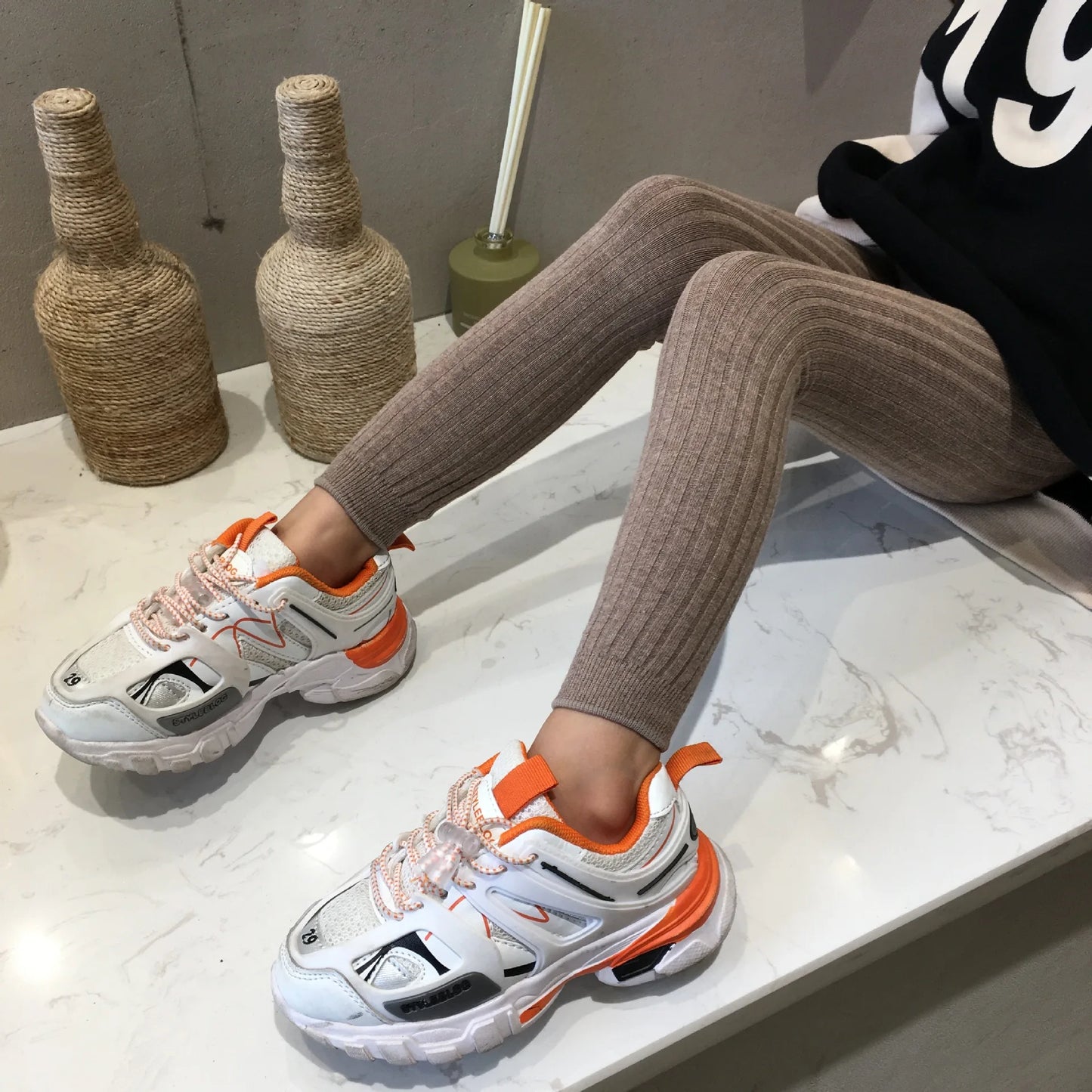 Baby Girls Leggings Kids Casual Long Pants For Toddler Kids Girls Skinny Trousers All-match Ribbed Cotton Legging Pant