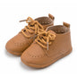 New Baby Shoes Retro Leather Boy Girl Shoes Toddler Rubber Sole Anti-slip First Walkers Newborn Infant Baby Crib Shoes