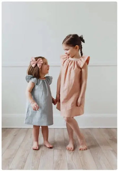 Summer Toddler Baby Girls Dress Cotton Simple Girls Home Dress Solid Children Dresses Casual Kids Loose Dresses Clothing
