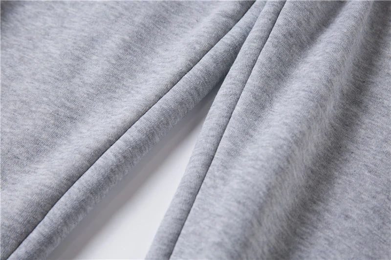 New Men Women Tracksuit Hoodies Casual Solid Color Thick Pullover and Long Pant 2-piece Set Men Autumn Fleece Jogger Sports Suit