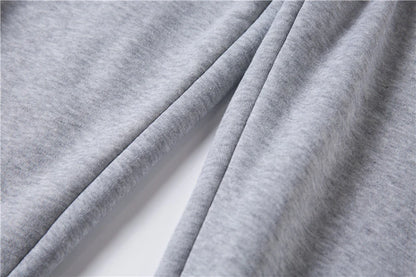 New Men Women Tracksuit Hoodies Casual Solid Color Thick Pullover and Long Pant 2-piece Set Men Autumn Fleece Jogger Sports Suit