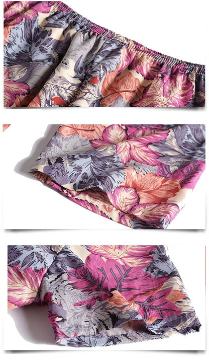 Novelty Sleepwear Women Pajamas Set Night Suit For Mother & Grandma Pajamas Summer Pajama Femme Printing Cardigan Home Clothes