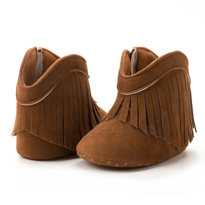 KIDSUN Baby Booties Girl Boy Pre walker Solid Infant Toddler First Walkers Soft Sole Anti-slip Boots Newborn Moccasin