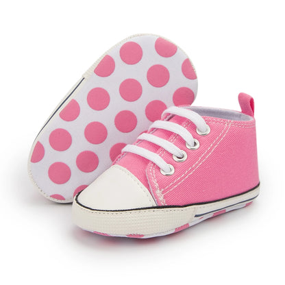 Meckior New Baby Canvas Sneakers Anti-slip Soft Plaid Baby Boy Girl Shoes Newborns First Walkers Infant Baby Unisex Casual Shoes
