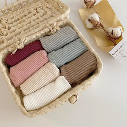 Autumn Baby Girl Legging Cotton Baby Boys Ribbed Leggings Striped Kids Pants Children Casual Trousers