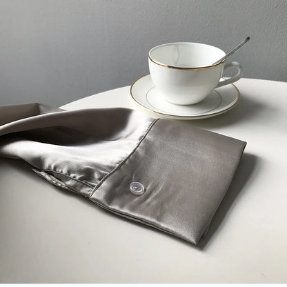 Elegant Satin Loose Women Shirt Spring Turn-down Collar Ladies Blouse Autumn Vintage Casual Button Silk Tops