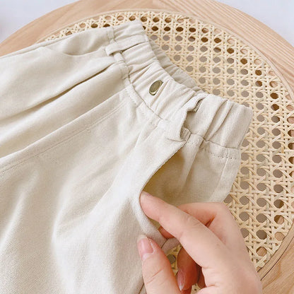 MILANCEL 2025 Spring Autumn Solid Kids Boys Straight Pants Fashion Children Clothing Trousers Brief Jeans for 1-6 Years