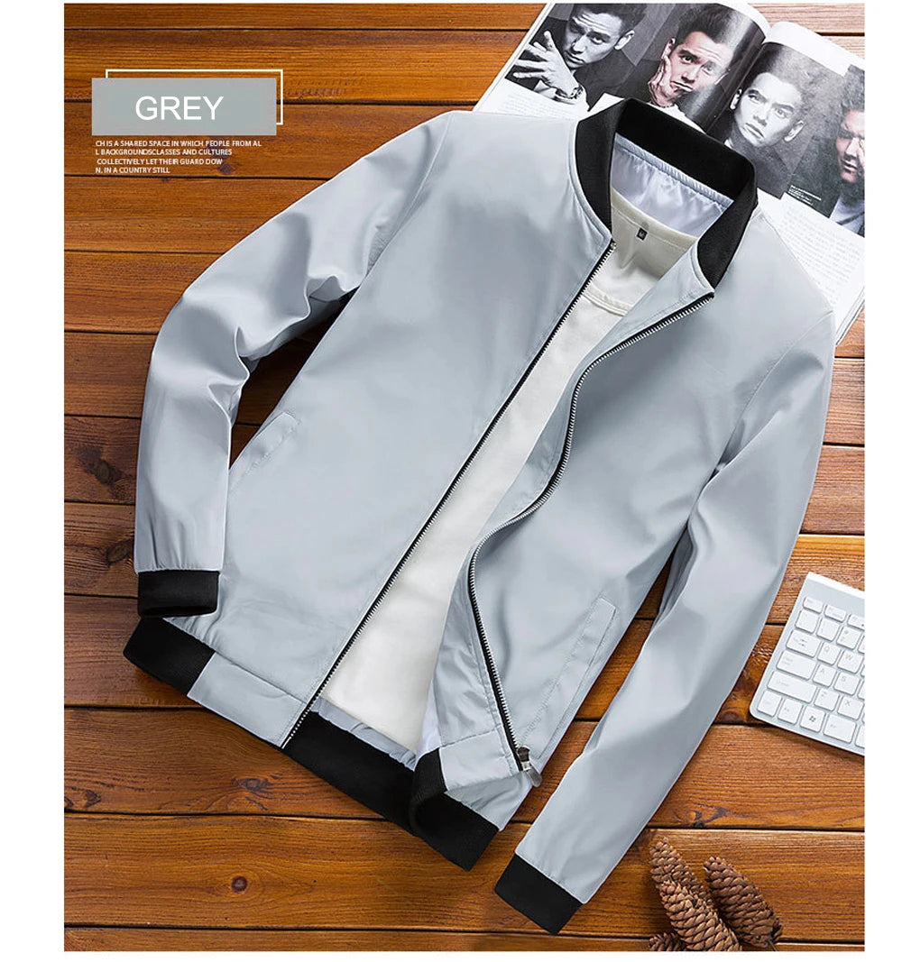 DIMUSI Men's Bomber Jackets Male Outwear Slim Fit Aviator Coats Fashion Man Streetwear Hip Hop Baseball Uniform Jackets Clothing