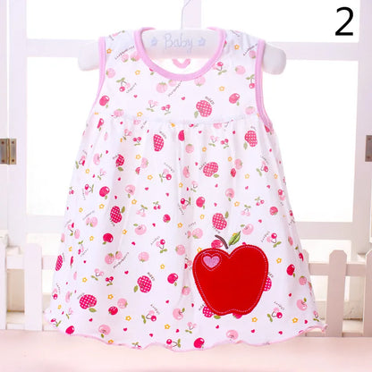 0-24M Newborn Cotton Flower Dresses, Baby Girls Summer Multi Pattern Clothes