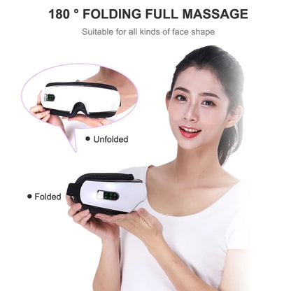 Smart Eye Massager Electric Bluetooth Airbag Vibration Hot Compress Air Pressure Eye Care Massager Relaxation Massage Glasses