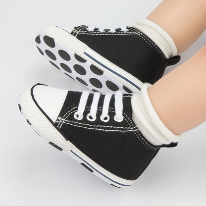 Meckior New Baby Canvas Sneakers Anti-slip Soft Plaid Baby Boy Girl Shoes Newborns First Walkers Infant Baby Unisex Casual Shoes