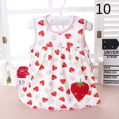 0-24M Newborn Cotton Flower Dresses, Baby Girls Summer Multi Pattern Clothes