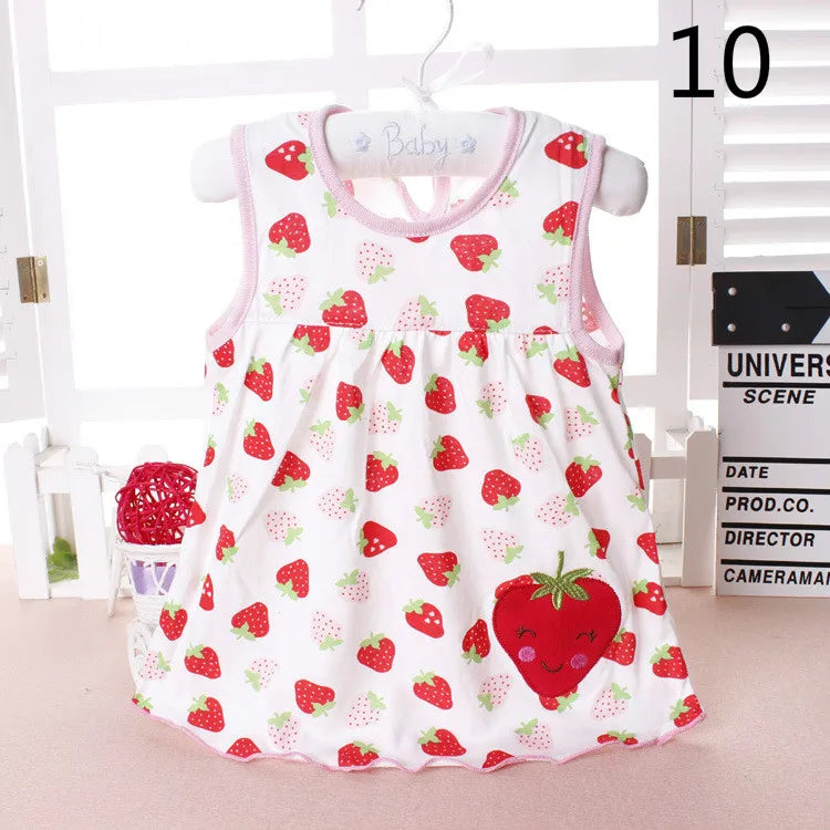 0-24M Newborn Cotton Flower Dresses, Baby Girls Summer Multi Pattern Clothes