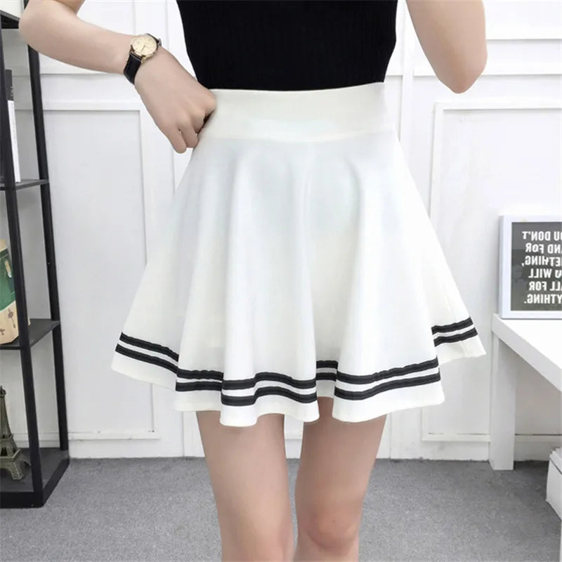 Korean New 2025 Women Skirt Autumn Winter High Waisted falsas Female Saia Pleated falsa Skirts Pleated Skirt