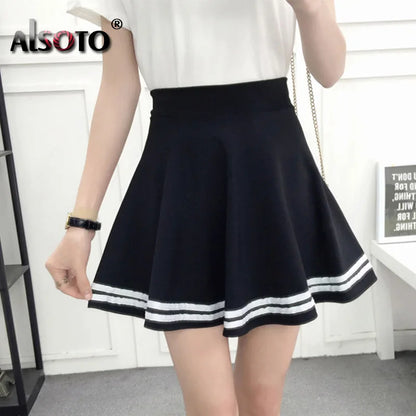 Korean New 2025 Women Skirt Autumn Winter High Waisted falsas Female Saia Pleated falsa Skirts Pleated Skirt