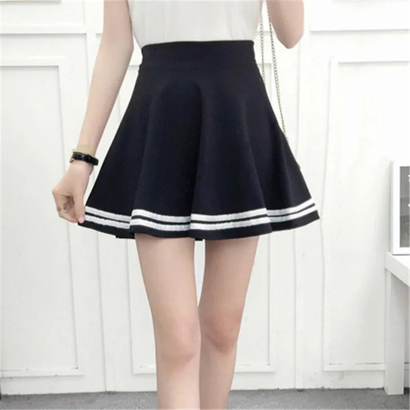 Korean New 2025 Women Skirt Autumn Winter High Waisted falsas Female Saia Pleated falsa Skirts Pleated Skirt